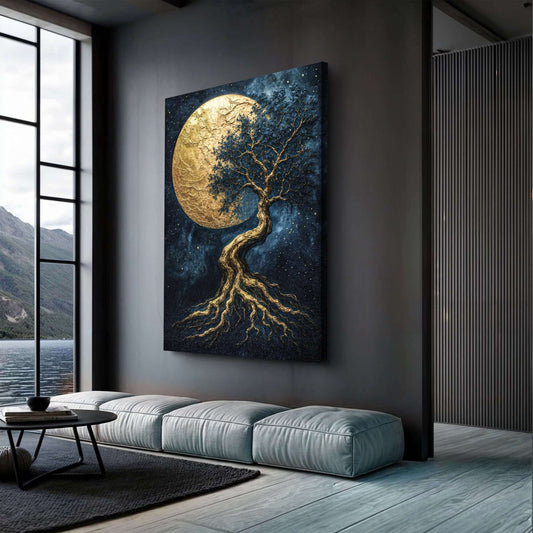 Lunar Tree of Life Canvas Wall Art