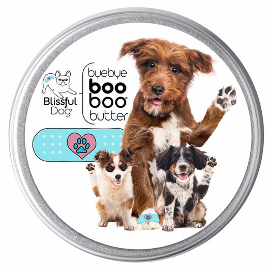 3 Cute Puppies Boo Boo Butter for soothing minor skin issues on dogs.