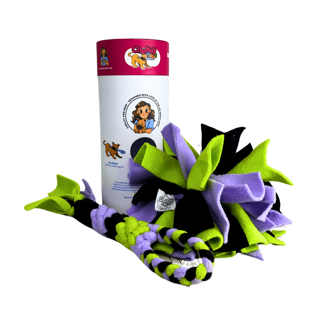 3-in-1 Bundle Enrichment Tube for Dogs - Tug Toy, Treat Dispenser & Snuffle Ball