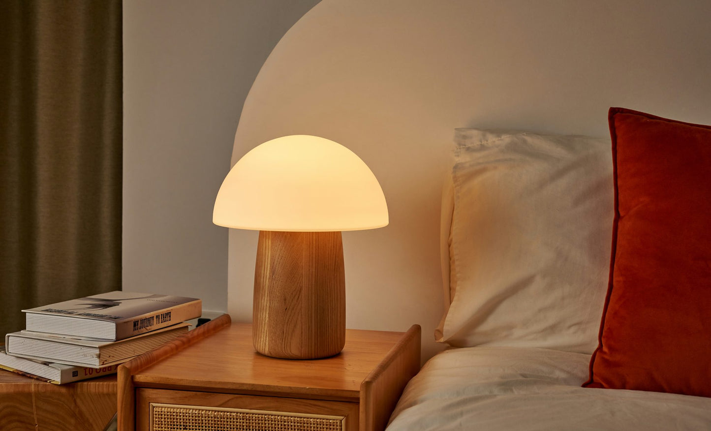 Alice Mushroom Lamp for end table or nightstand