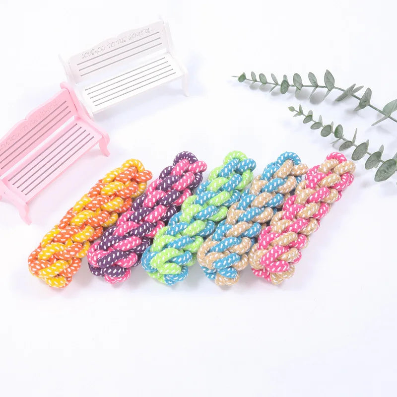 Interactive Cotton Rope Dog Toy Mini Ball Chew Toy for Small to Large Dogs