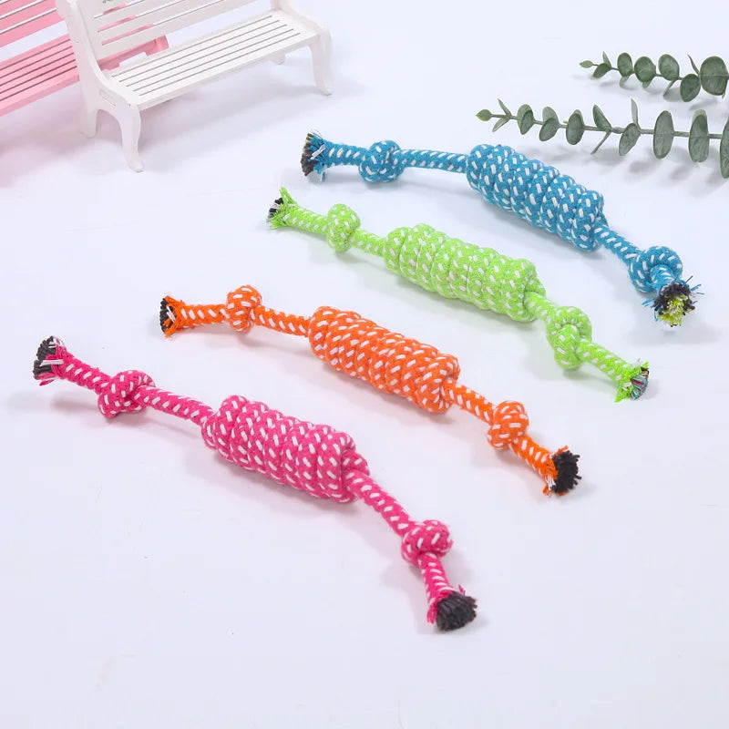 Interactive Cotton Rope Dog Toy Mini Ball Chew Toy for Small to Large Dogs