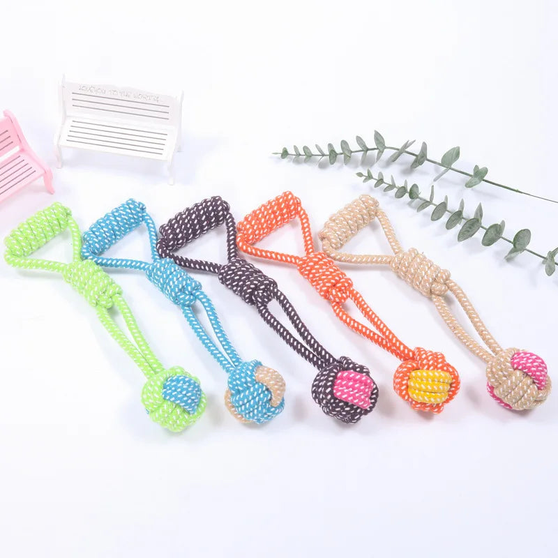 Interactive Cotton Rope Dog Toy Mini Ball Chew Toy for Small to Large Dogs