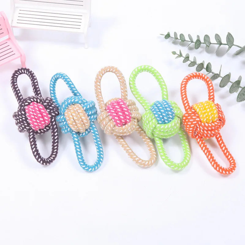 Interactive Cotton Rope Dog Toy Mini Ball Chew Toy for Small to Large Dogs