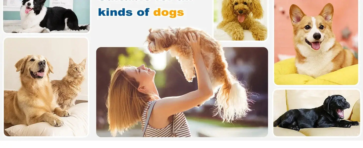 Dog Grooming Kit with Hair Clipper 4 Combs 2.5L Vacuum Cleaner & 5 Pet Grooming Tools for Shedding Short Hair Pets