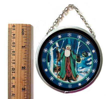 Father Christmas Tree Ornament - Glassmasters Stained Glass