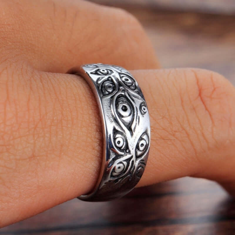 Retro Fashion Gothic Eyes Ring Jewelry Men's and Ladies Ring