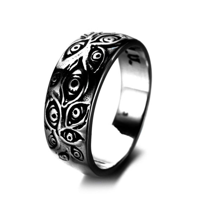 Retro Fashion Gothic Eyes Ring Jewelry Men's and Ladies Ring