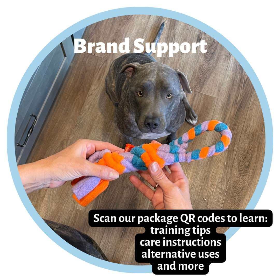 3-in-1 Bundle Enrichment Tube for Dogs - Tug Toy, Treat Dispenser & Snuffle Ball