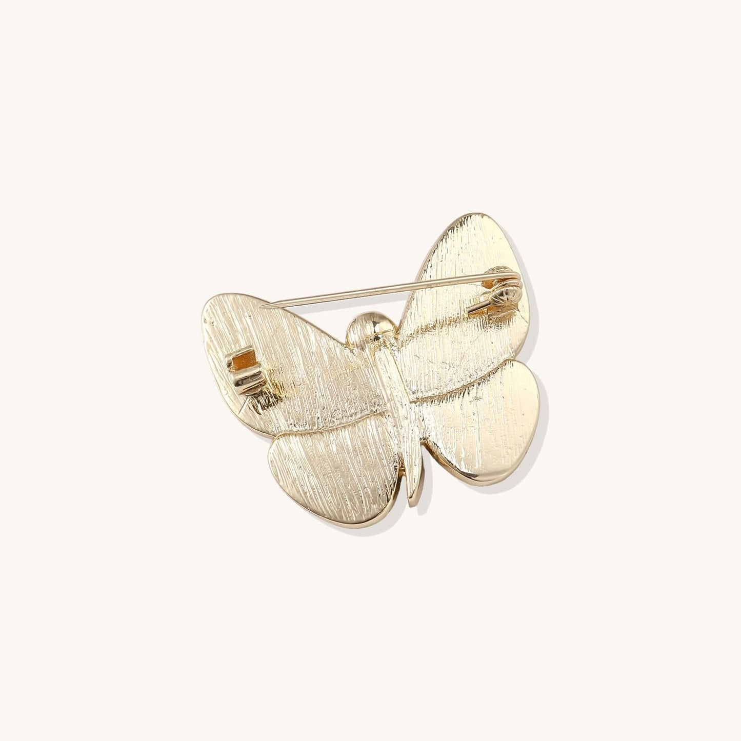 Rainbow Butterfly Brooch showcasing iridescent wings, perfect for costume jewelry and whimsical outfits.