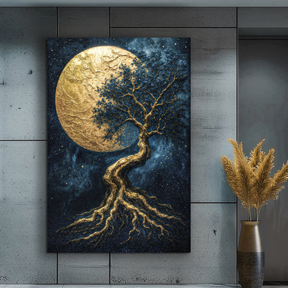 Lunar Tree of Life Canvas Wall Art