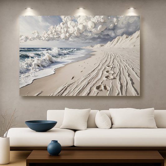 Footprints in the Sand Canvas Wall Art