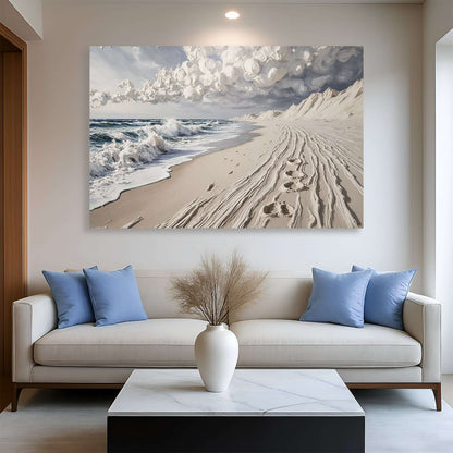 Footprints in the Sand Canvas Wall Art