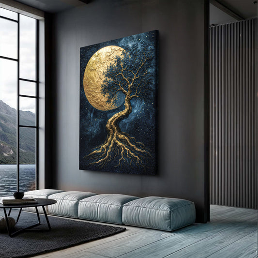 Lunar Tree of Life Canvas Wall Art