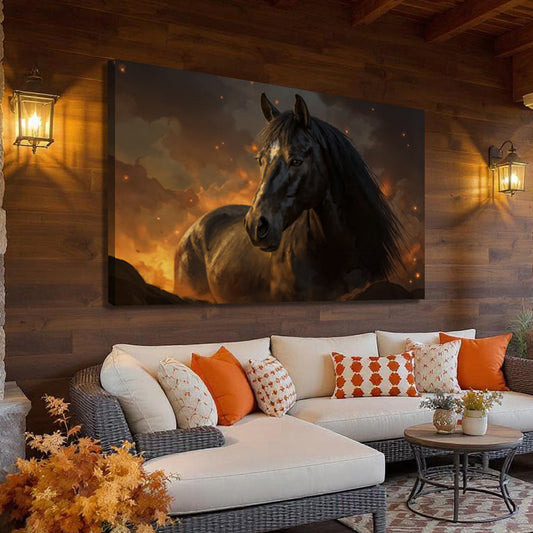 Horse Watercolor Canvas Wall Art
