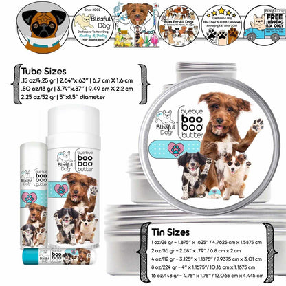 3 Cute Puppies Boo Boo Butter product sizes and packaging options for soothing dog skin irritations