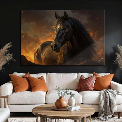 Horse Watercolor Canvas Wall Art
