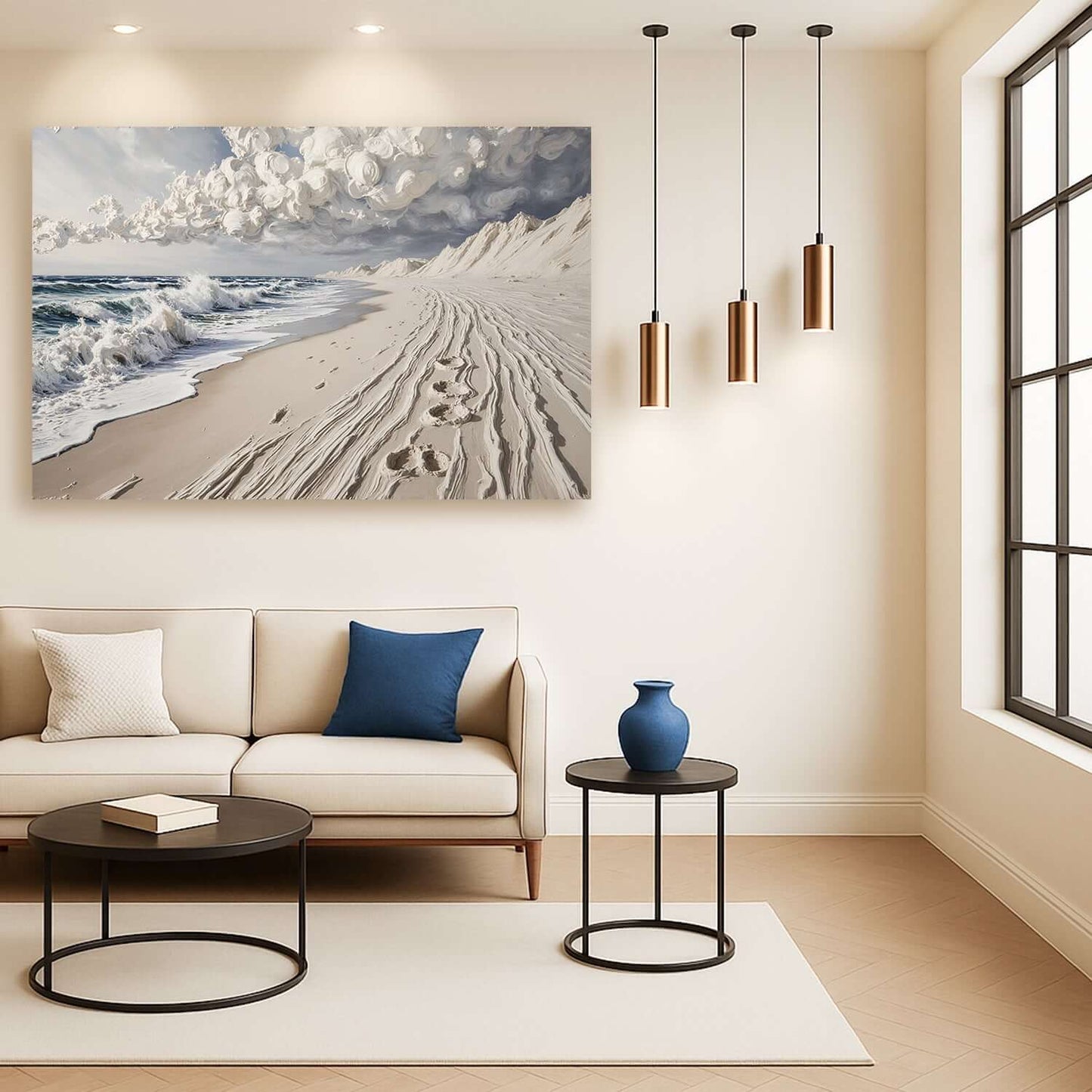 Footprints in the Sand Canvas Wall Art