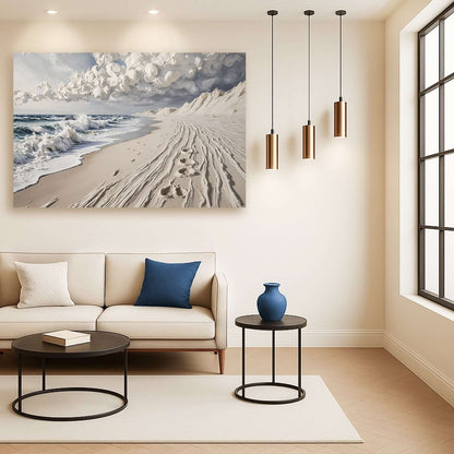 Footprints in the Sand Canvas Wall Art