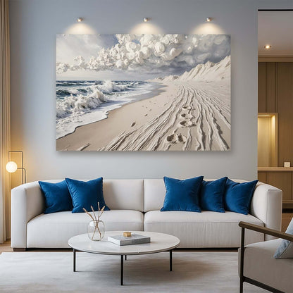 Footprints in the Sand Canvas Wall Art