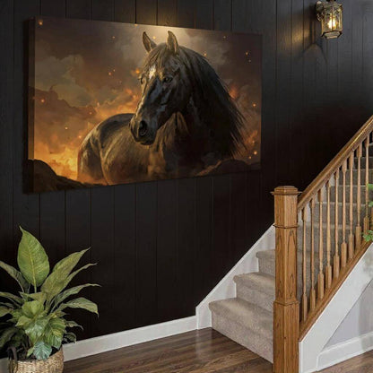 Horse Watercolor Canvas Wall Art
