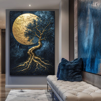 Lunar Tree of Life Canvas Wall Art