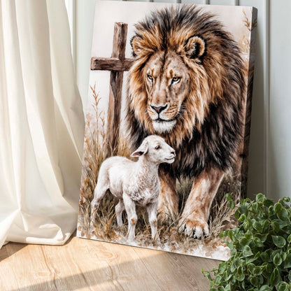 Lion And Sheep Faith Wall Art II