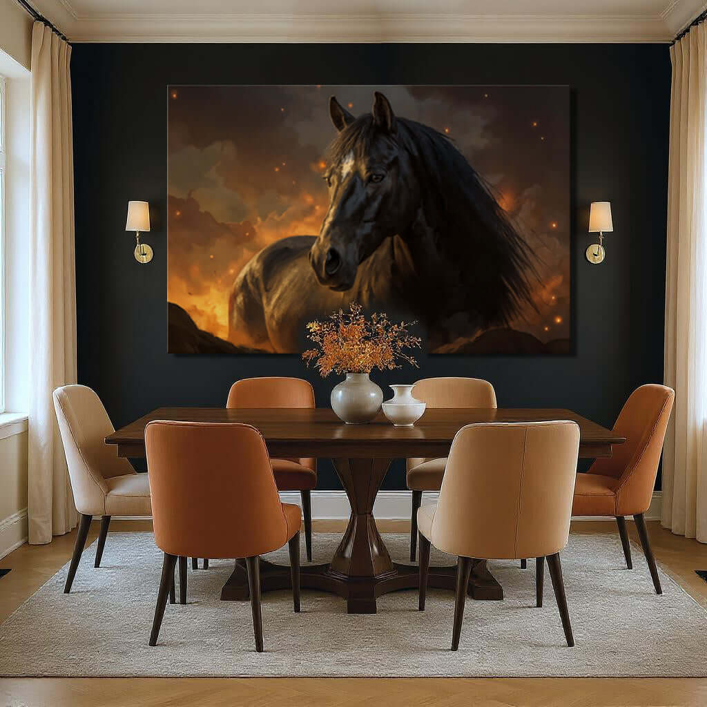 Horse Watercolor Canvas Wall Art