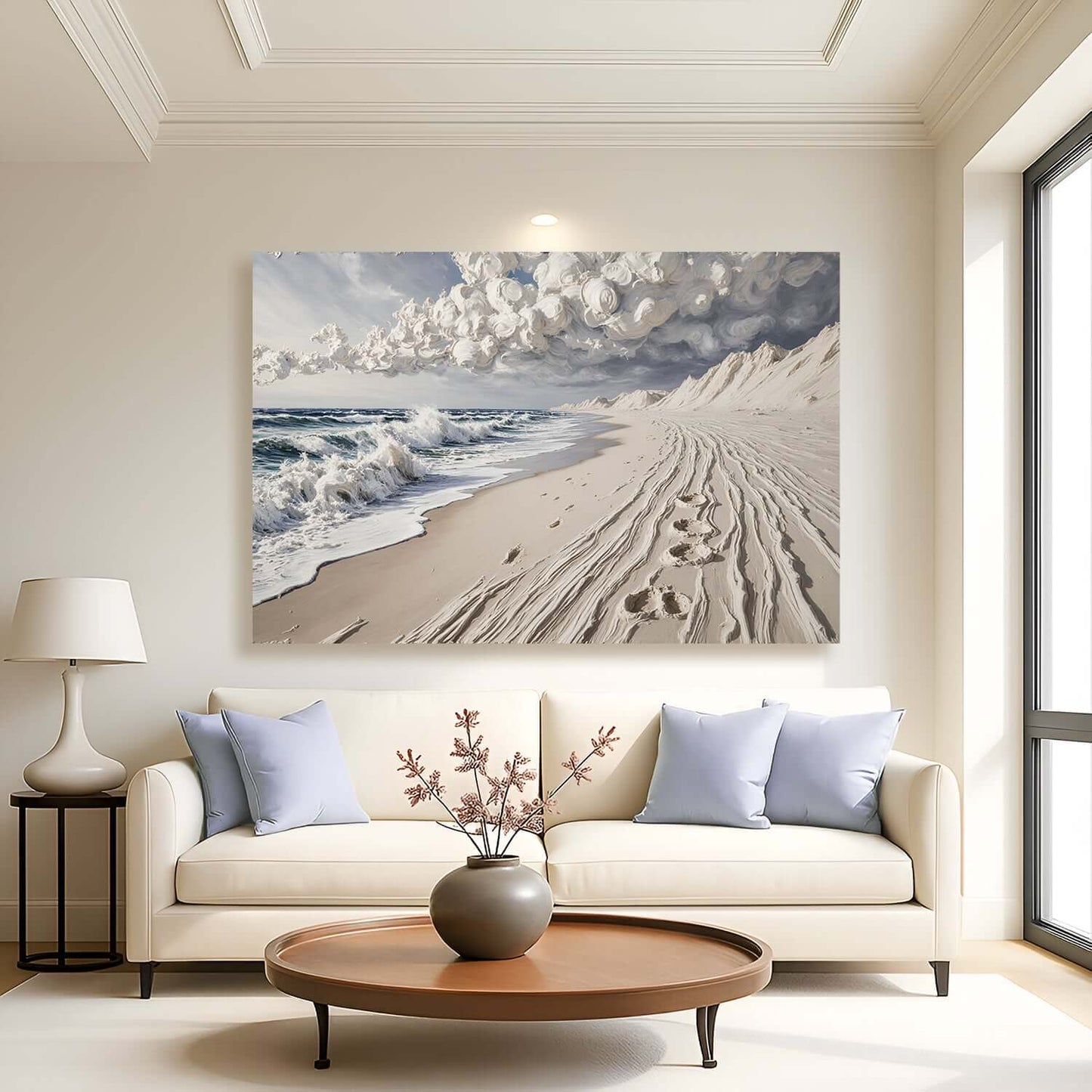 Footprints in the Sand Canvas Wall Art