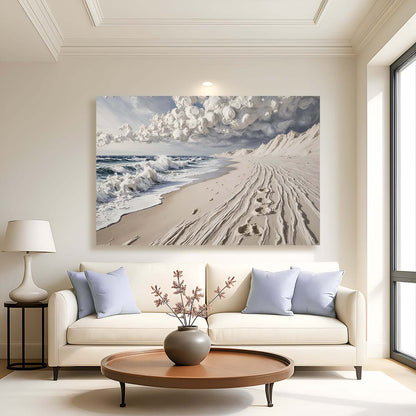 Footprints in the Sand Canvas Wall Art