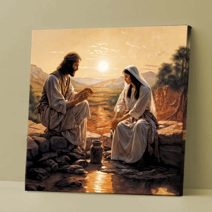 Samaritan at the Well Faith Wall Canvas Art III