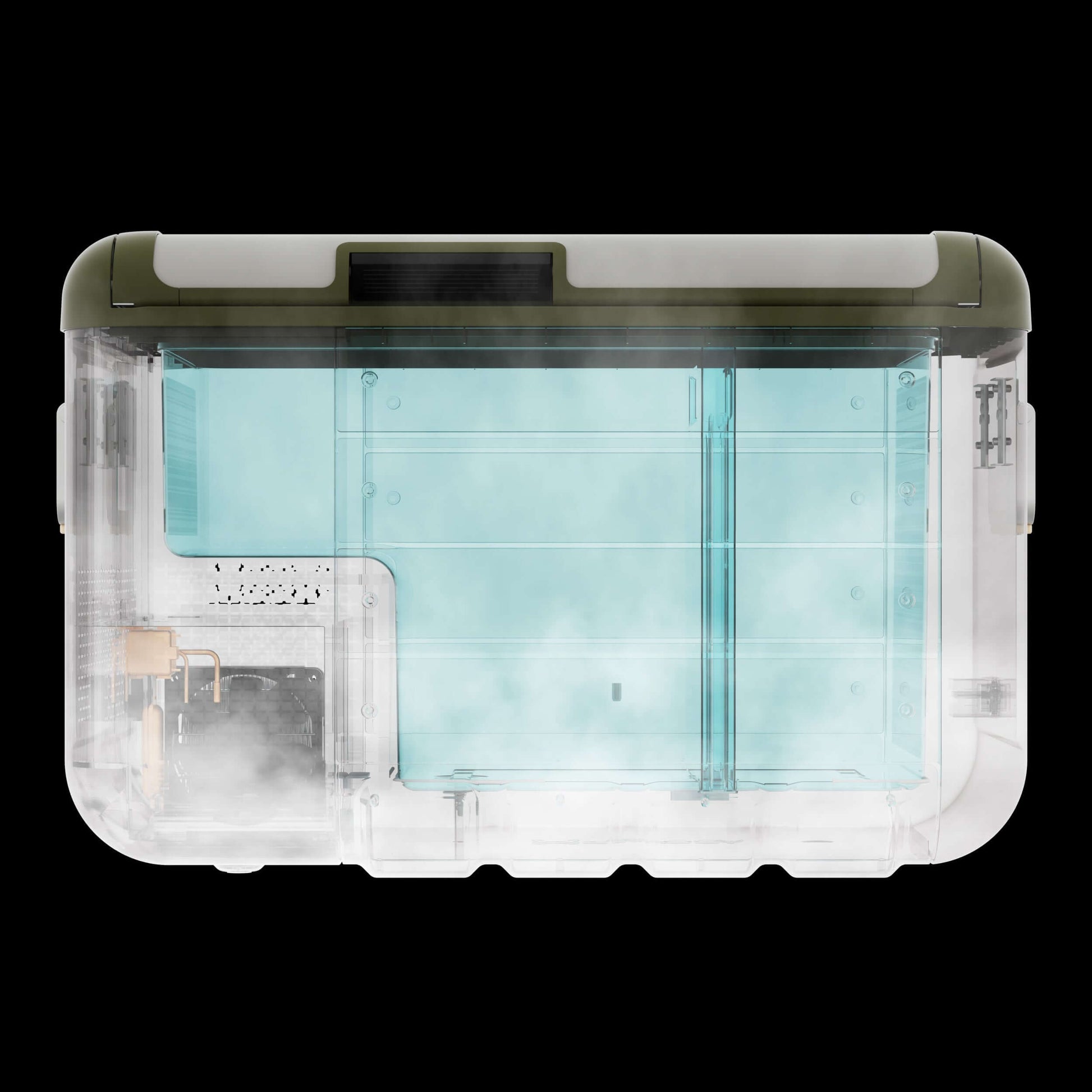 Travoca Rigel 60 Dual Zone eCooler showcasing its dual zone interior and premium components.