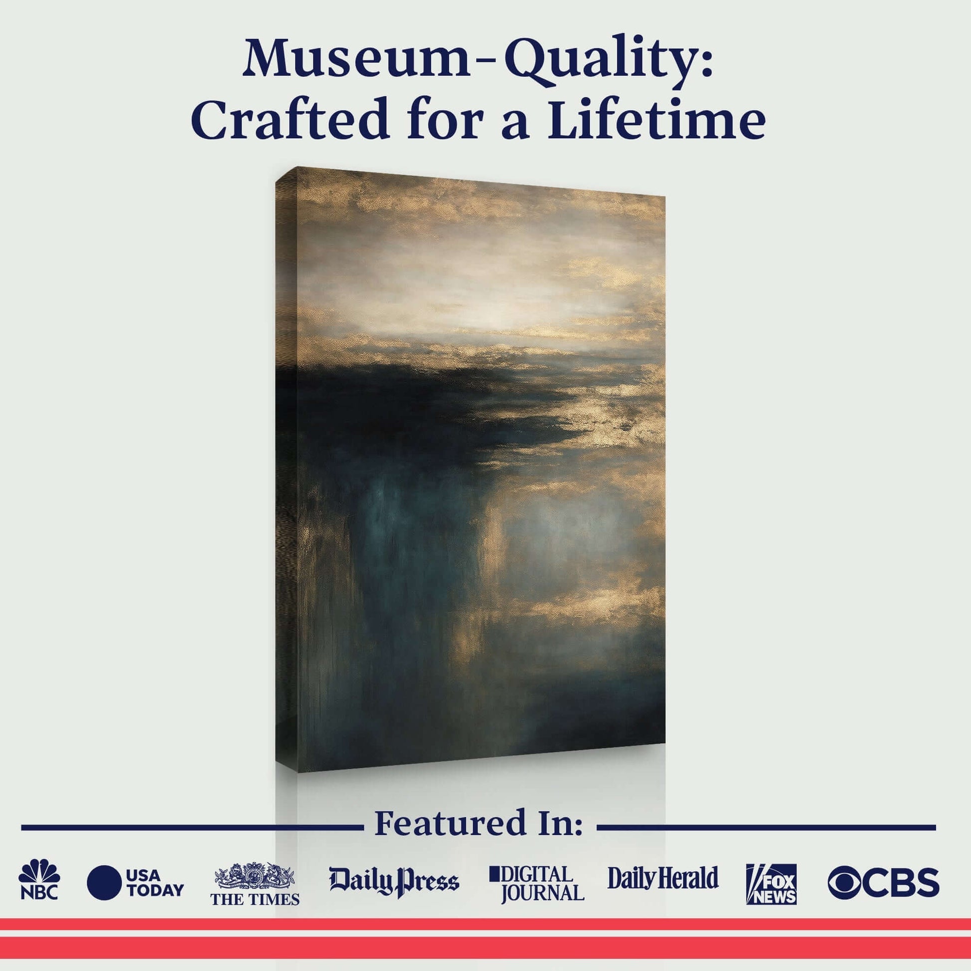 Cloudscape Glimmer Canvas Wall Art with museum-quality craftsmanship, designed to last a lifetime.