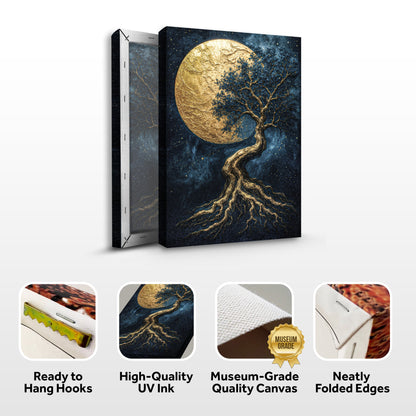 Lunar Tree of Life Canvas Wall Art