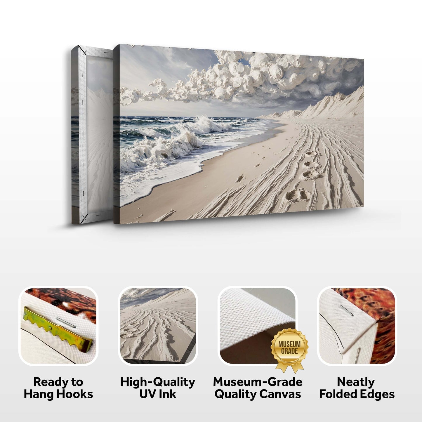 Footprints in the Sand Canvas Wall Art