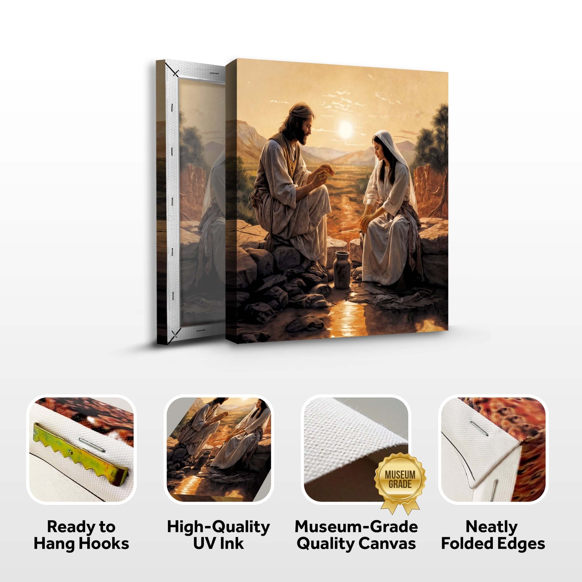 Samaritan at the Well Faith Wall Canvas Art III featuring high-quality canvas and ready to hang design.