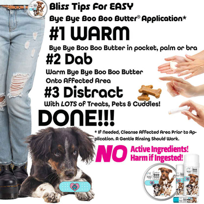 3 Cute Puppies Boo Boo Butter application tips for soothing minor skin issues in dogs.