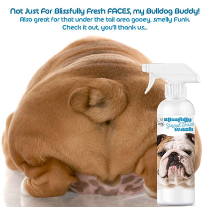 Bulldog Blissfully Fresh Face Wash for fresh faces and cleaning smelly areas on Bulldogs.