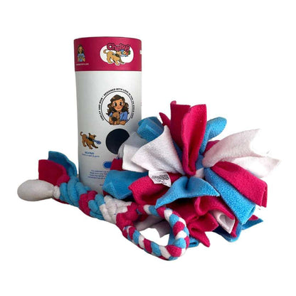 3-in-1 Bundle Enrichment Tube for Dogs - Tug Toy, Treat Dispenser & Snuffle Ball