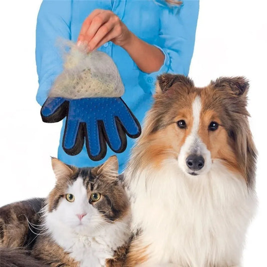 Pet Grooming Glove for Cats and Dogs Deshedding Brush Comb Silicone Hair Removal Glove
