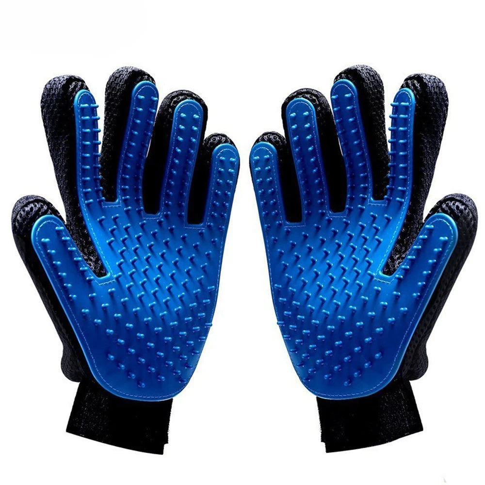 Pet Grooming Glove for Cats and Dogs Deshedding Brush Comb Silicone Hair Removal Glove