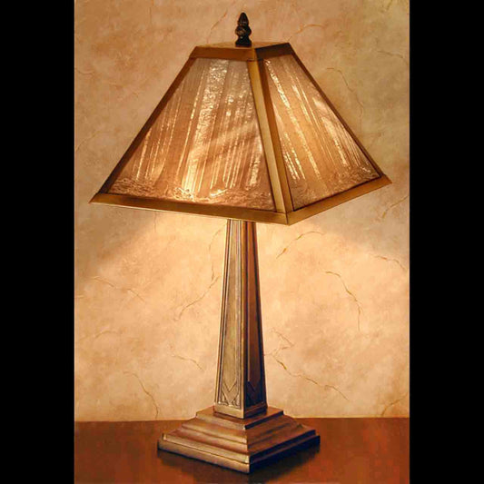 Deep Woods Missionary Style Lithophane Tabletop or Desktop Lamp