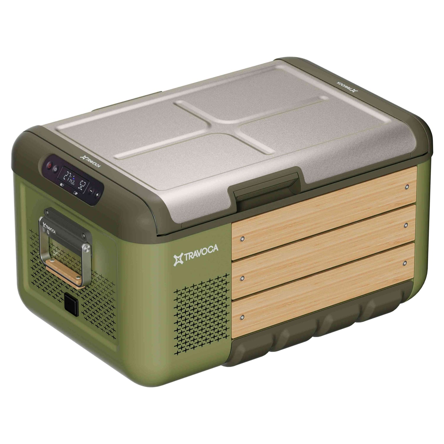 Travoca Rigel 45 Dual Zone eCooler featuring dual temperature zones and a 45-liter capacity.