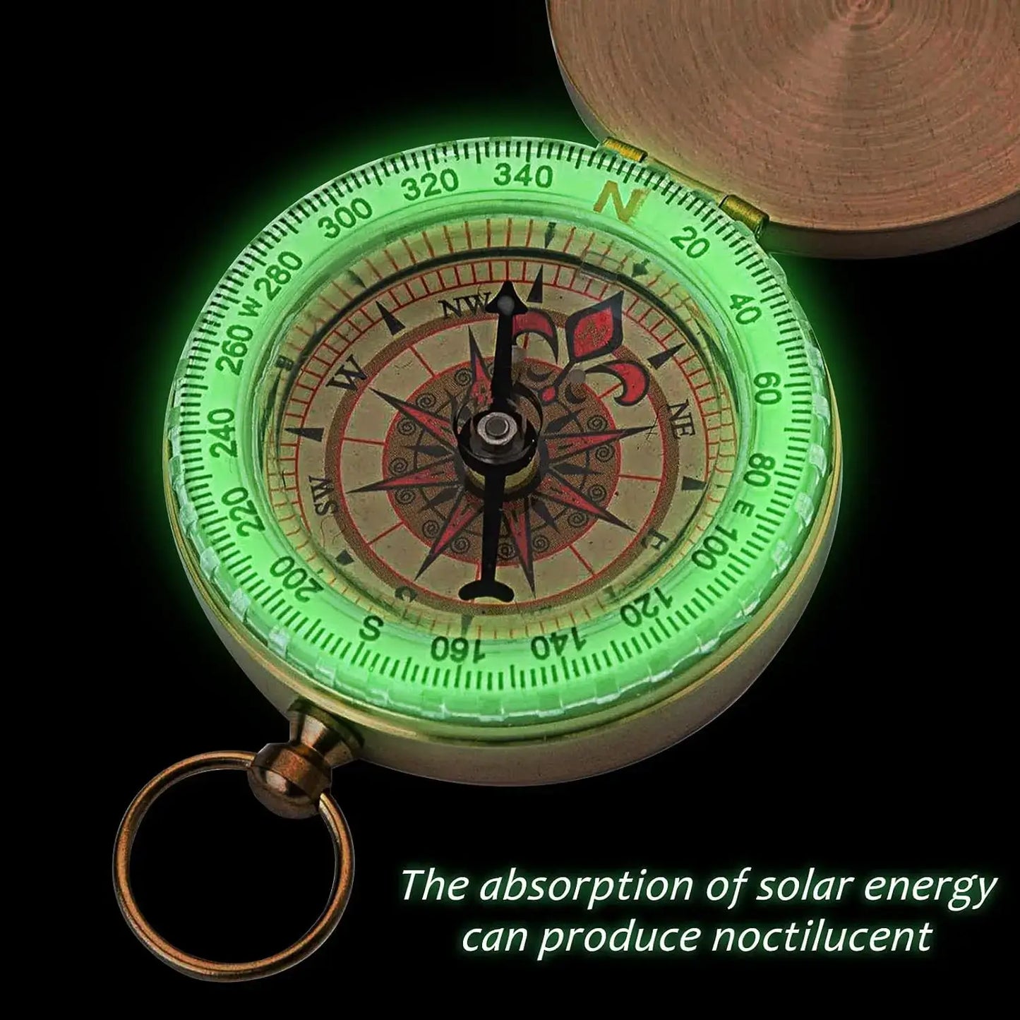 Outdoor Adventure Survival Kit SOS Emergency First Aid Kit Camping Bag with a compass absorbing solar energy.
