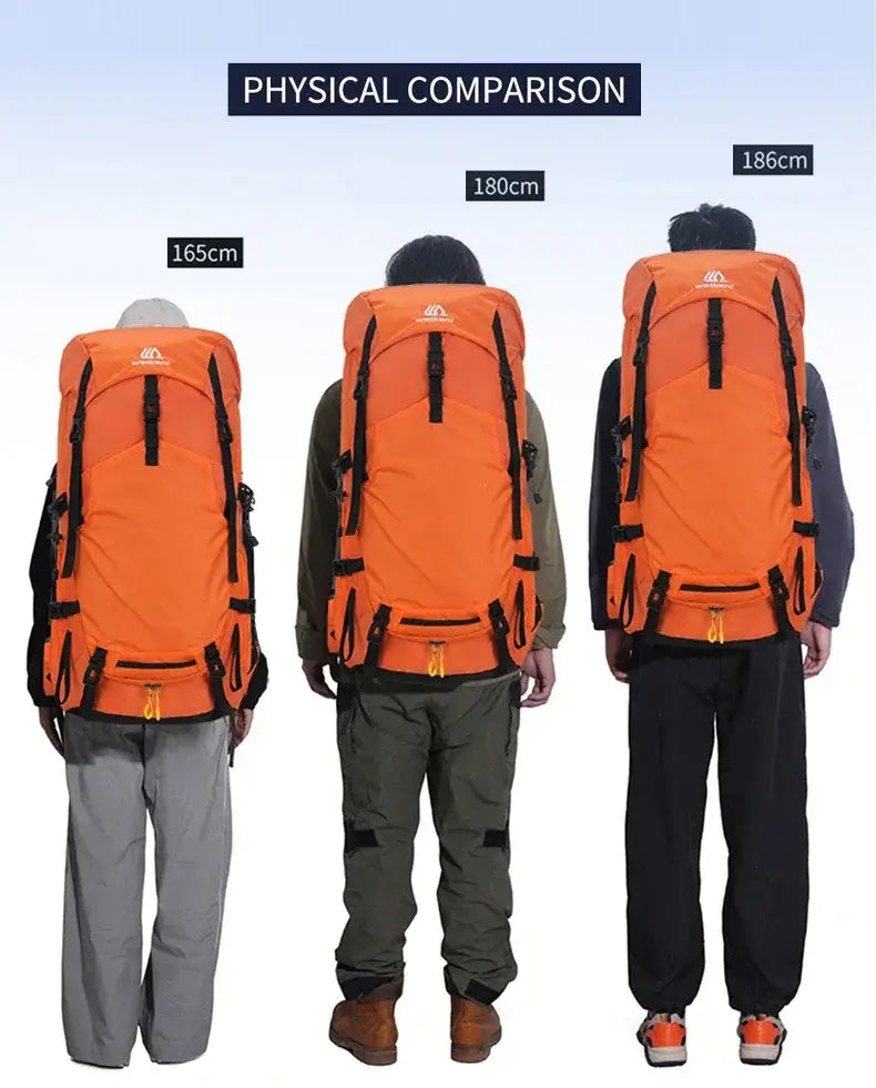 Outdoor Camping Climbing Trekking Bag - Hiking Backpack With Rain Organizer Daypack Travel Luggage Rucksack