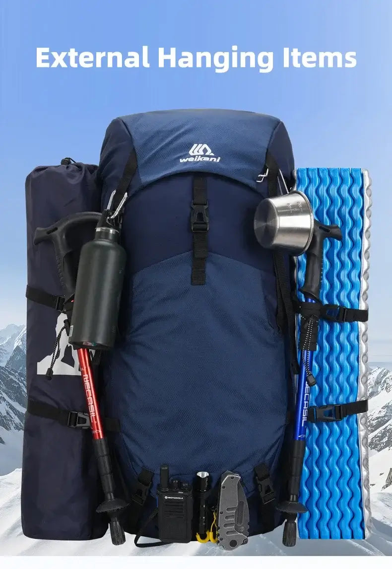 Outdoor Camping Climbing Trekking Bag - Hiking Backpack With Rain Organizer Daypack Travel Luggage Rucksack