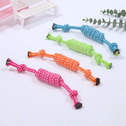 Interactive Cotton Rope Dog Toy Mini Ball Chew Toy for Small to Large Dogs