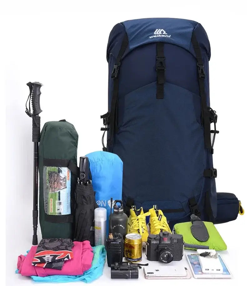 Outdoor Camping Climbing Trekking Bag - Hiking Backpack With Rain Organizer Daypack Travel Luggage Rucksack