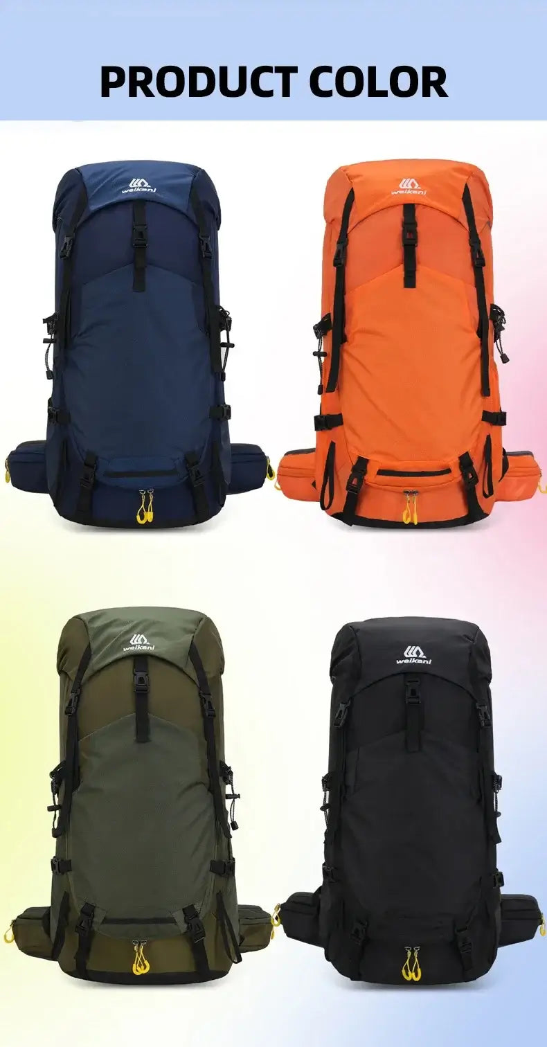 Outdoor Camping Climbing Trekking Bag - Hiking Backpack With Rain Organizer Daypack Travel Luggage Rucksack
