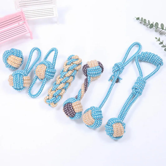 Interactive Cotton Rope Dog Toy Mini Ball Chew Toy for Small to Large Dogs